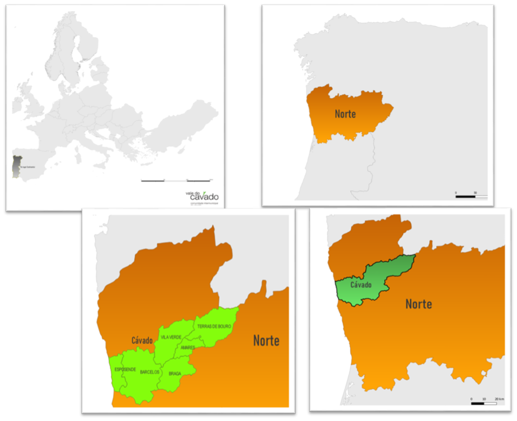 area map of Cávado